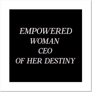 Empowered Woman CEO Of Her Destiny Woman Boss Humor Funny Posters and Art